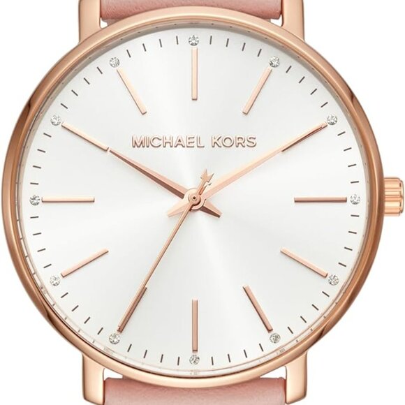 Women\'s Three-Hand Blush Leather Pyper Watch by Michael Kors (Model: MK2741) main image 4